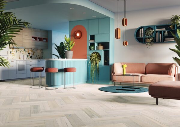 Parchet stejar Cappuccino Herringbone 180