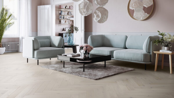 Parchet stejar Cappuccino Herringbone 110