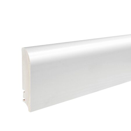 Plinta lemn P92 albă lăcuită