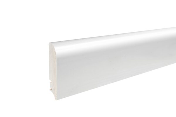 Plinta lemn P92 albă lăcuită