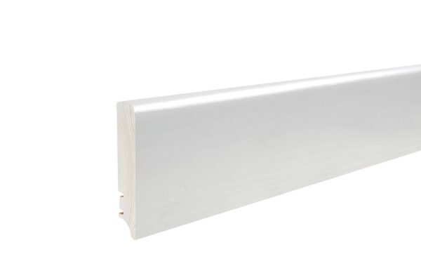 Plinta lemn P95 albă lăcuită