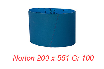 Bandă abrazivă Norton 200 x 551mm gr 100 zirconiu