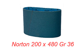Bandă abrazivă Norton 200 x 480mm gr 36 zirconiu