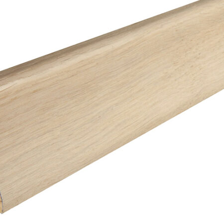 Plinta lemn P20 furnir stejar lac alb mat